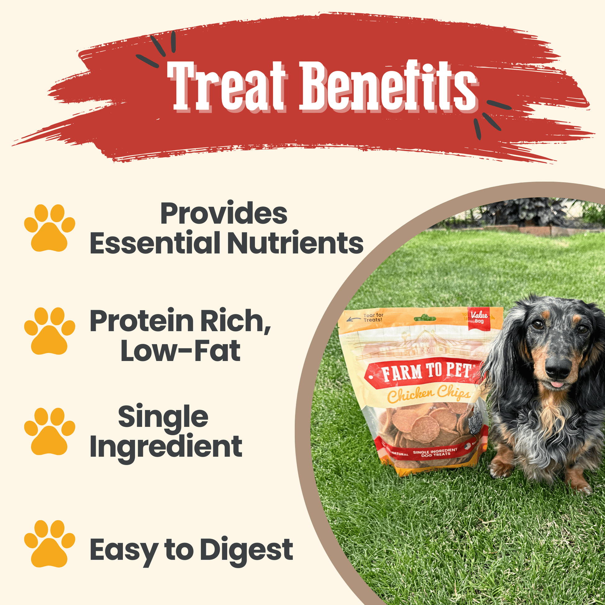 Farm To Pet Chicken Chips – Healthy Dog Snacks 12oz Chicken Chips Benefits