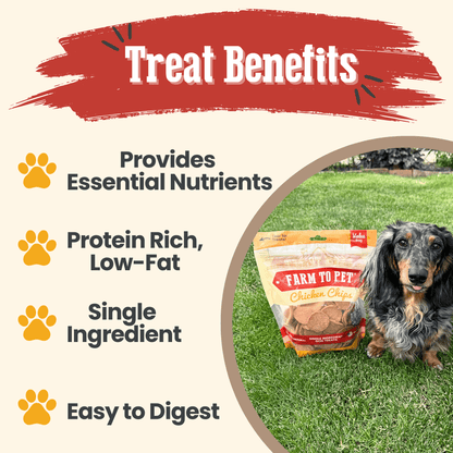 Farm To Pet Chicken Chips – Healthy Dog Snacks 12oz Chicken Chips Benefits