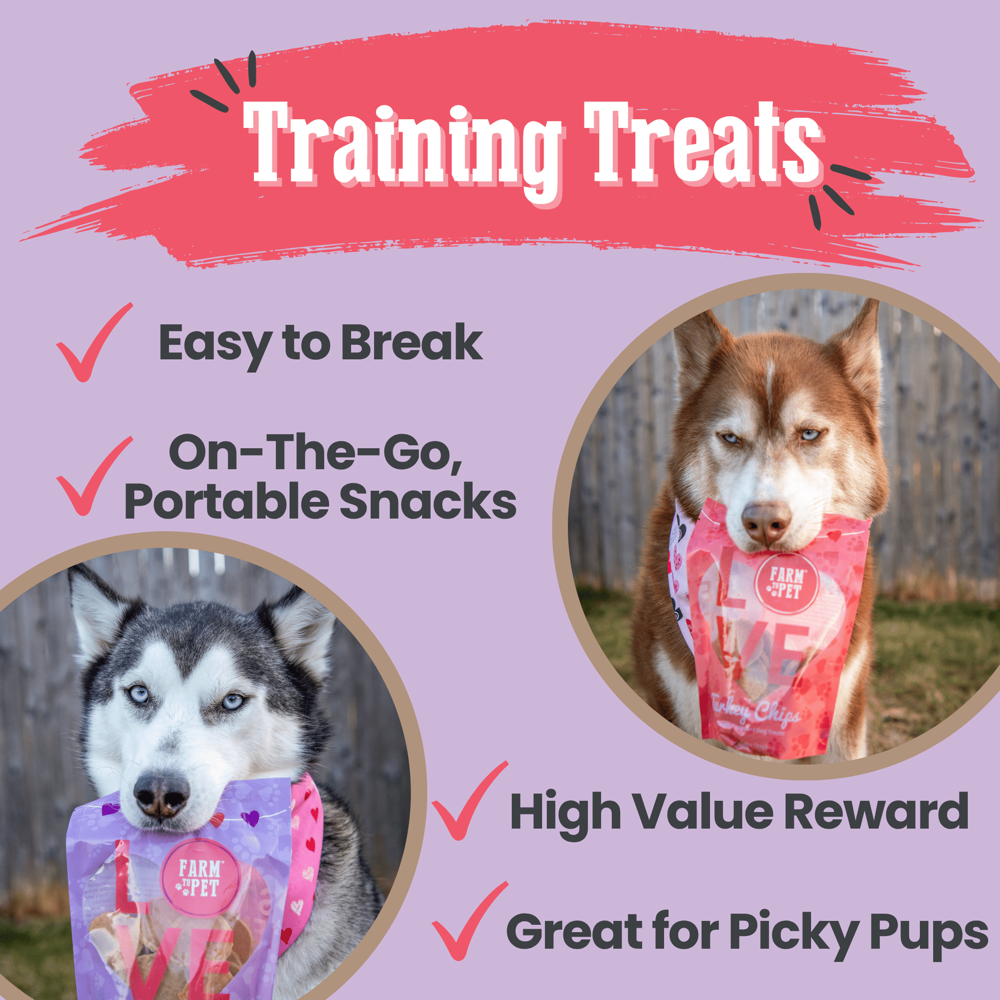 Puppy Love Dog Treat Duo – Healthy Dog Snacks Valentine Puppy Love Chicken and Turkey Combo Chips Training Treats 3c55 4073 9