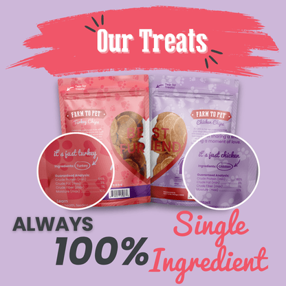 Puppy Love Dog Treat Duo – Healthy Dog Snacks Valentines Chicken and Turkey Combo Chips Backs
