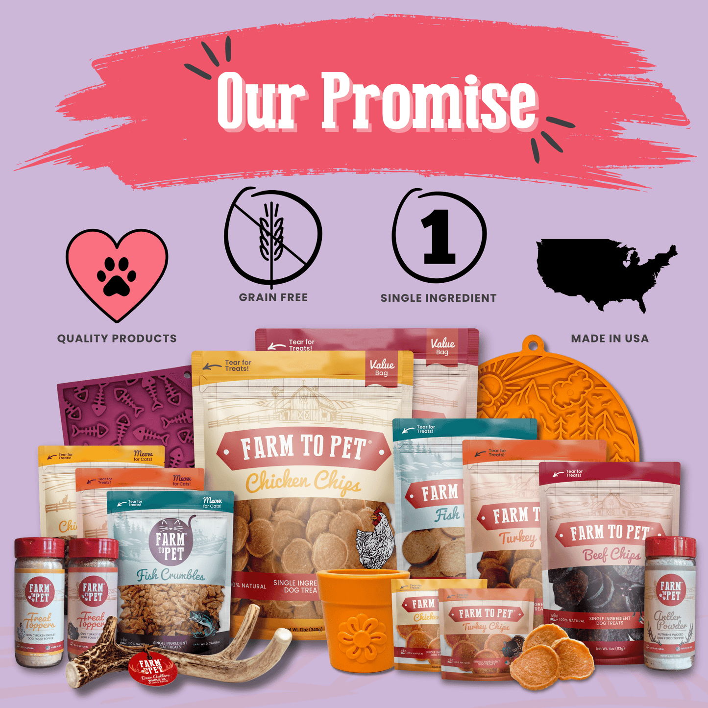 Puppy Love Dog Treat Duo – Healthy Dog Snacks Valentines Puppy Love Chicken and Turkey Combo Chips Our Promise 7aa7 497d ac92