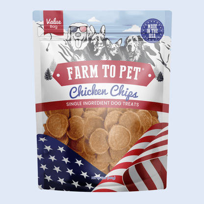 Americana Chicken Chips – Heart Healthy Dog Treats Americana Chicken Chips 12oz Front