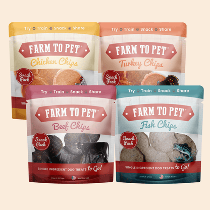 Farm To Pet Snack Pack Sampler – Heart Healthy Dog Treats Snack Pack Dog Treat Sampler