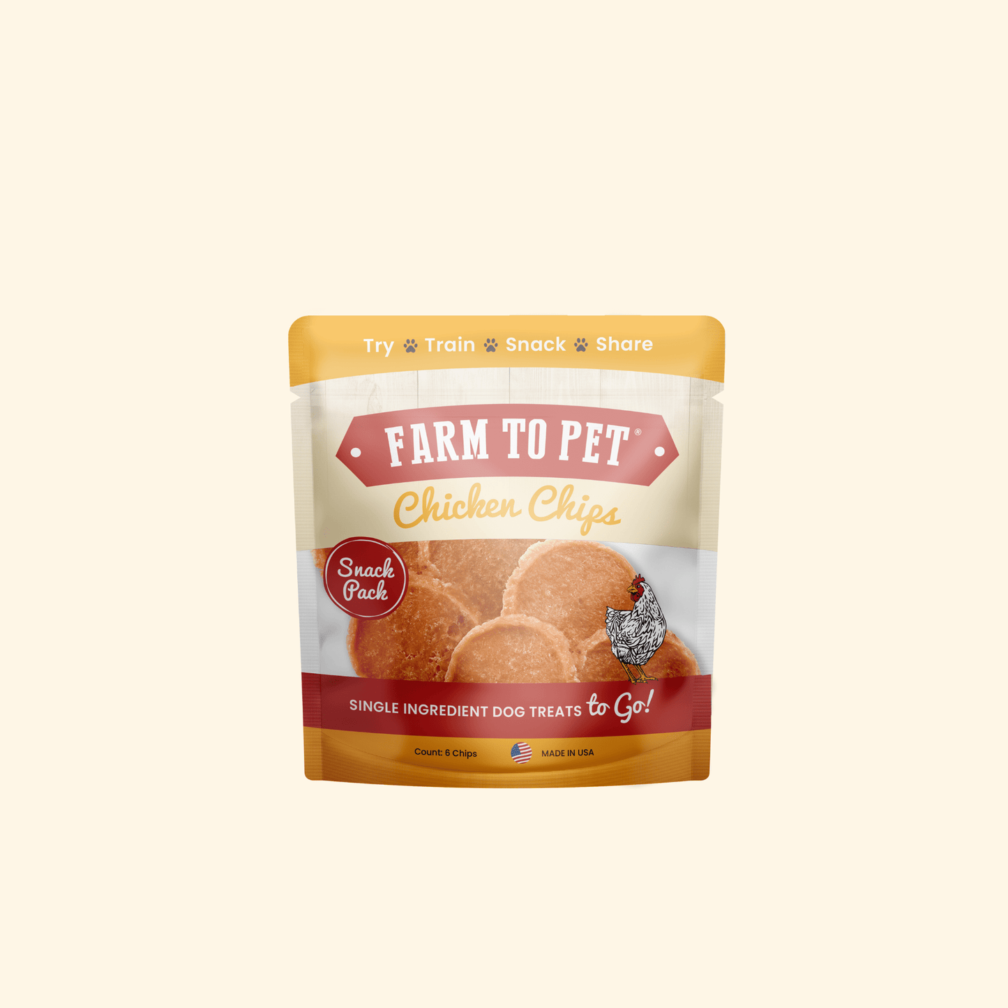Chicken Chips Snack Packs – Lean Chicken Dog Snacks Chicken Chips Snack Pack Front