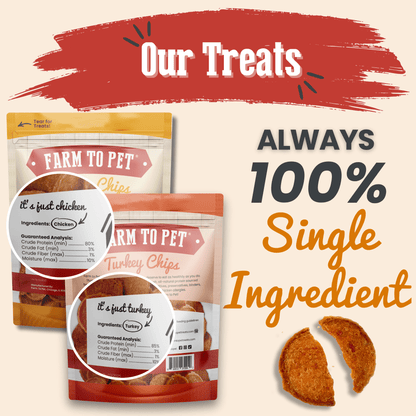Turkey & Chicken Chip Duo – Lean Dog Snacks 12oz Chicken and Turkey Treat Duo Chips Back