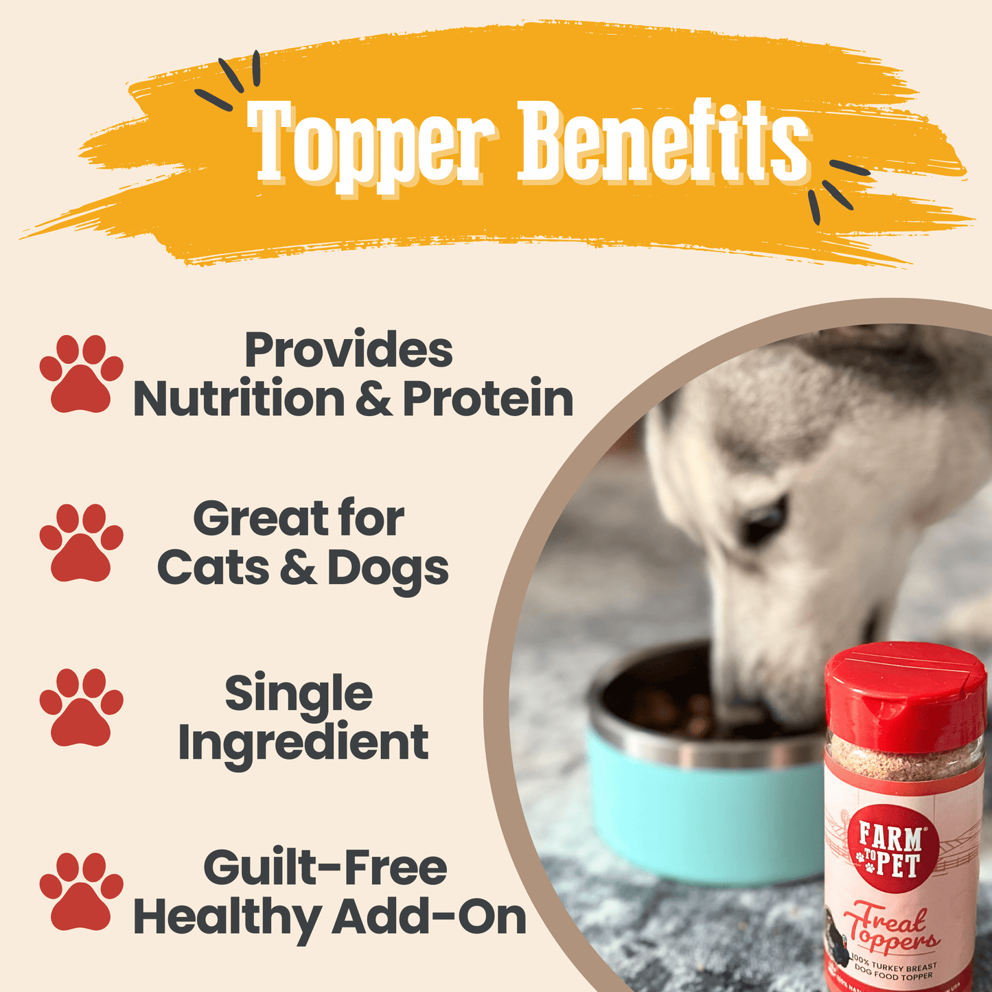 Chicken & Turkey Treat Topper Bundle – Lean Turkey Dog Topper Turkey Toppers Benefit