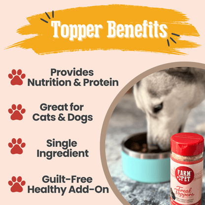 Farm To Pet Turkey Treat Topper – Lean Turkey Dog Topper Turkey Toppers Benefits