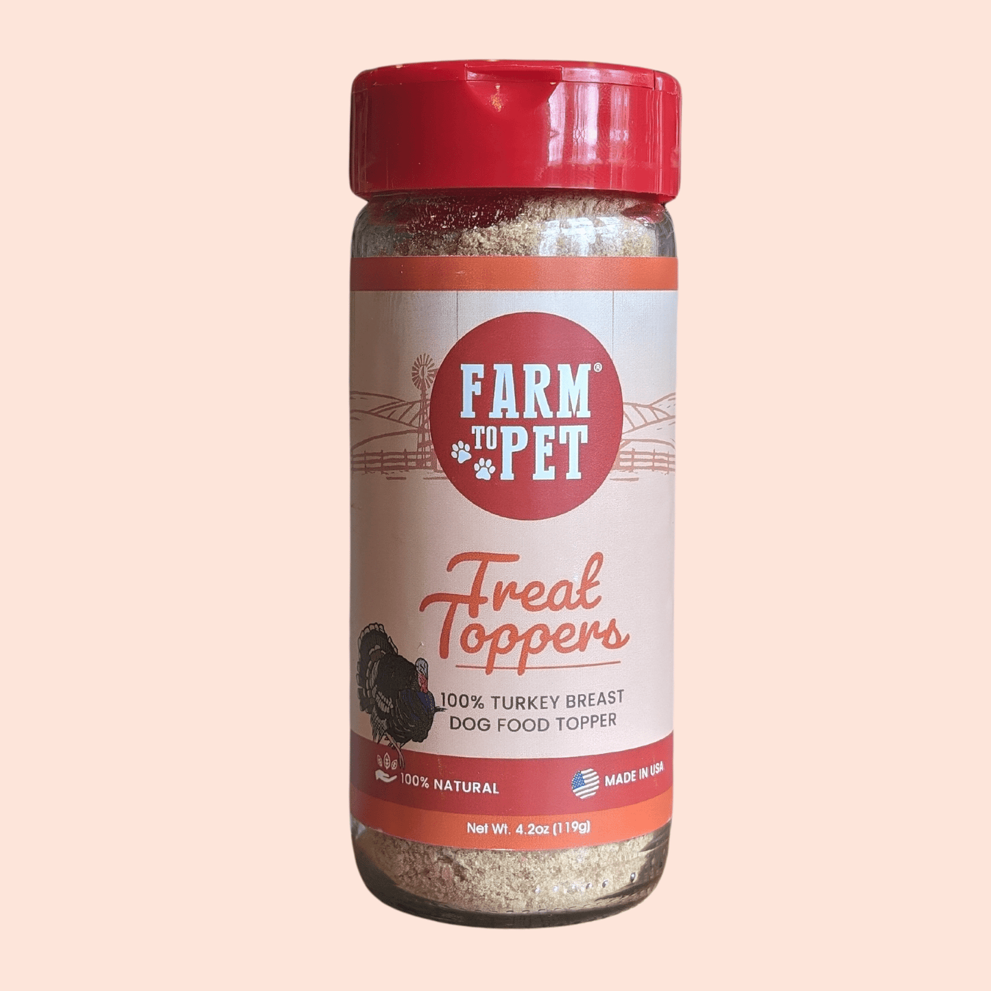Farm To Pet Turkey Treat Topper – Lean Turkey Topper Turkey Dog Food Treat Toppers Front