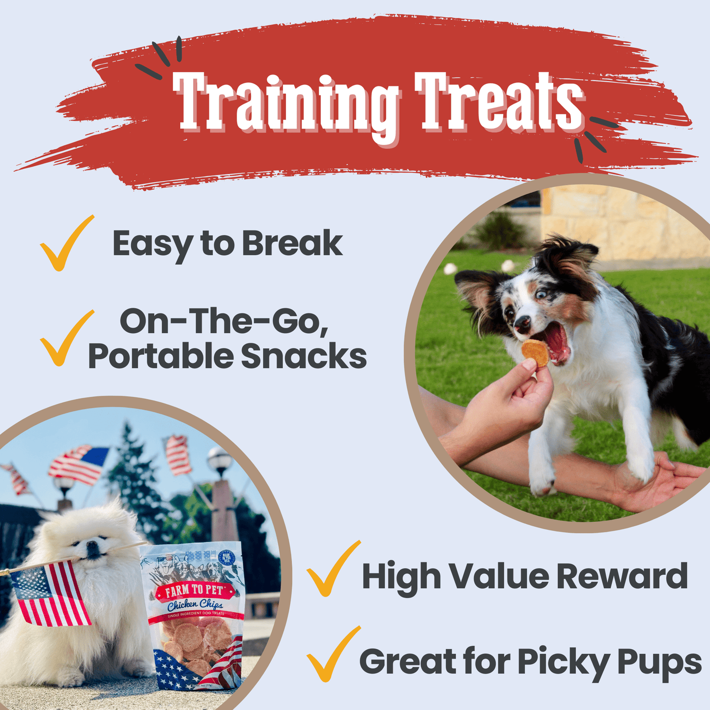 Americana Chicken Chips – Natural Chicken Dog Snacks 4oz Americana Chicken Chips Training Treats