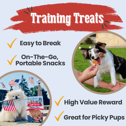 Americana Chicken Chips – Natural Chicken Dog Snacks 4oz Americana Chicken Chips Training Treats