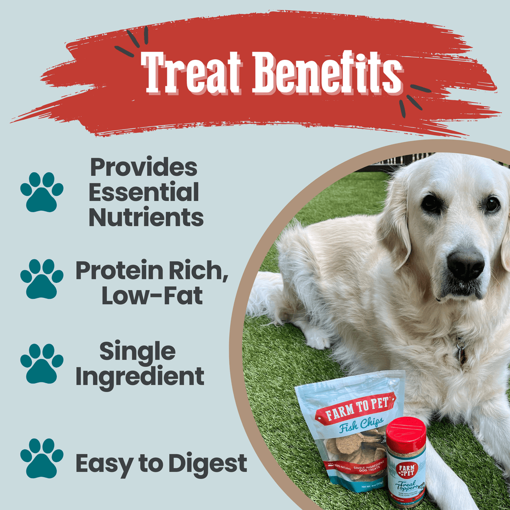 Farm To Pet Fish Chips for Dogs – Wild-Caught Walleye Treats - Whisker House