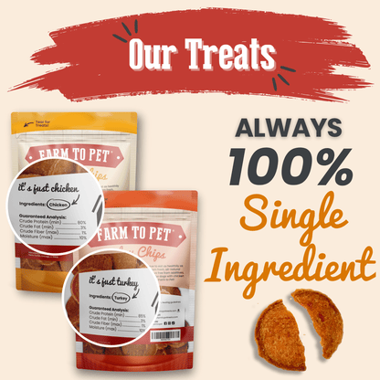 Turkey & Chicken Chip Duo – Nutrient Rich Treats 4oz Chicken and Turkey Combo Chips Treat Duo Back