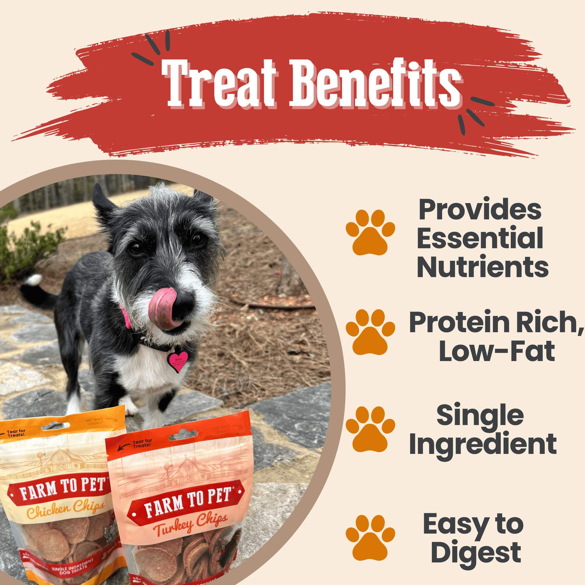 Turkey & Chicken Chip Duo – Nutrient Rich Treats 4oz Chicken and Turkey Treat Duo Combo Chips Treat Benefits