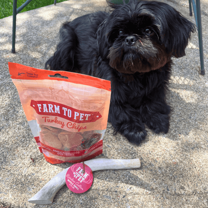 Farm To Pet Reindeer Antler Dog Chews – Organic Dog Chew Non Splintering Dog Bone Reindeer Antler Whole Small black dog