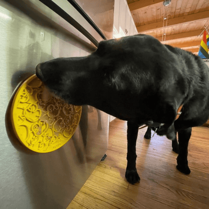 SodaPup Lick Mats with Suction Cups – Round Dog Lick Mat with Suctions Yellow Duckies Dog Licking
