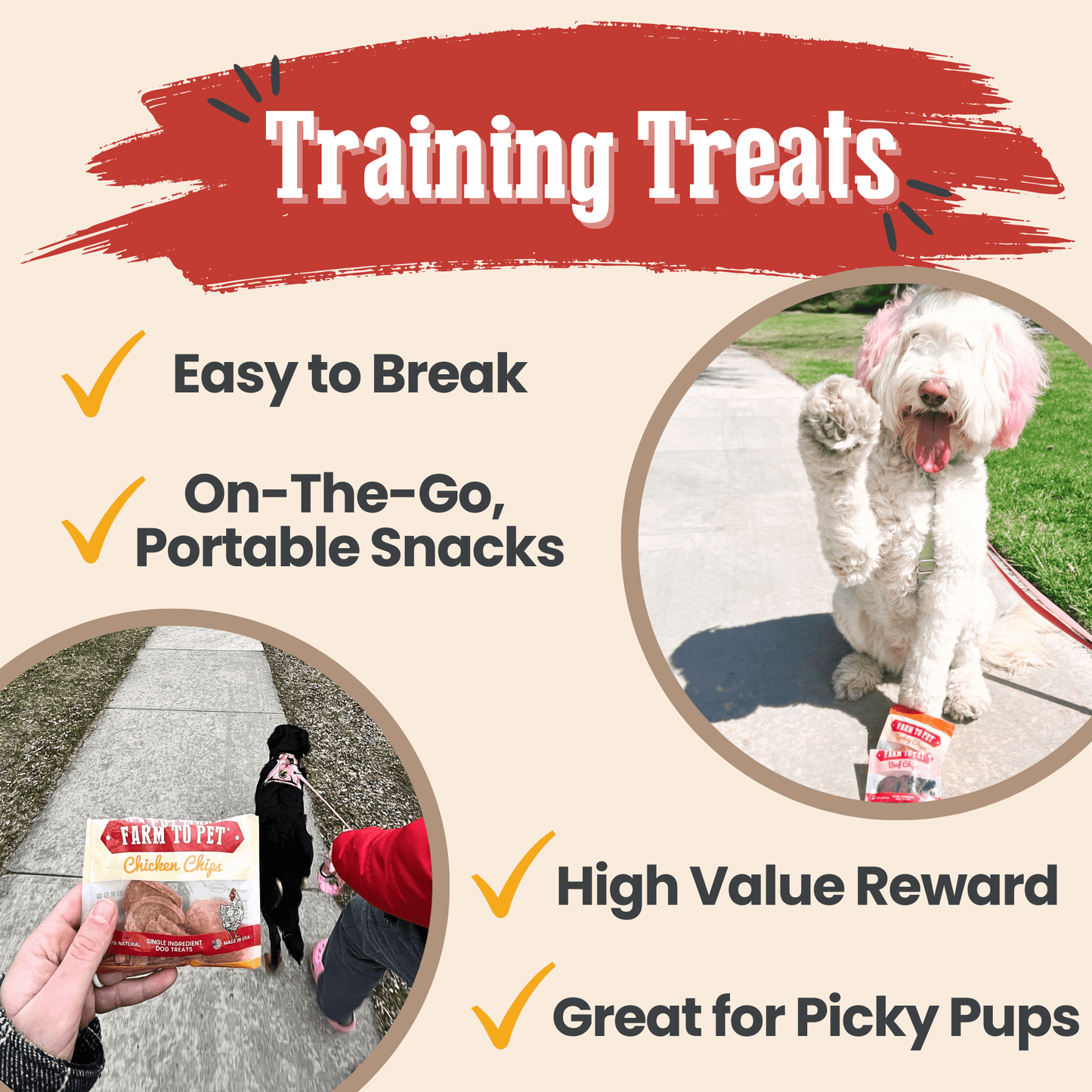 Farm To Pet Snack Pack Sampler – Single Ingredient Dog Treats Snack Pack Dog Treat Sampler Training Treats
