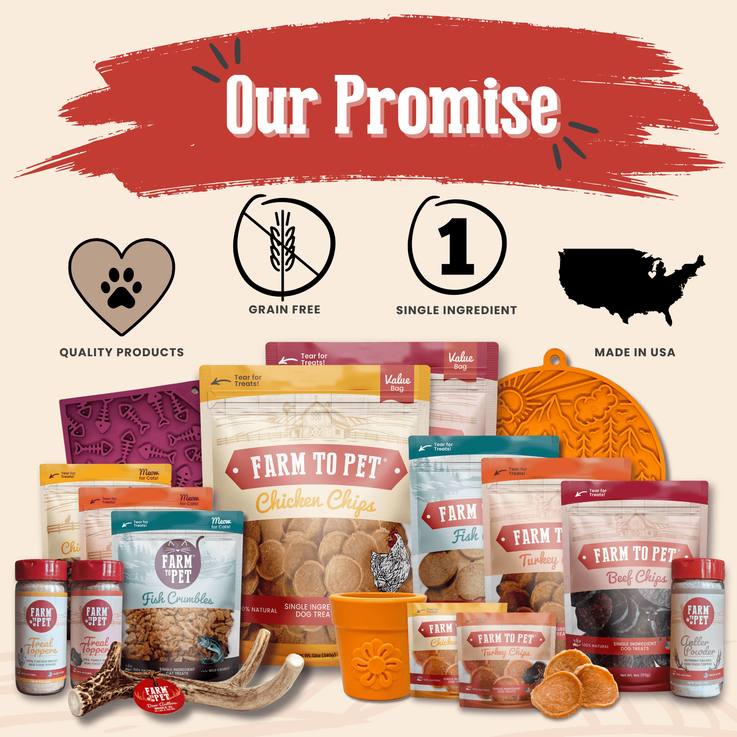 Farm To Pet Snack Pack Sampler – Snack Pack Dog Treat Sampler Our Promise