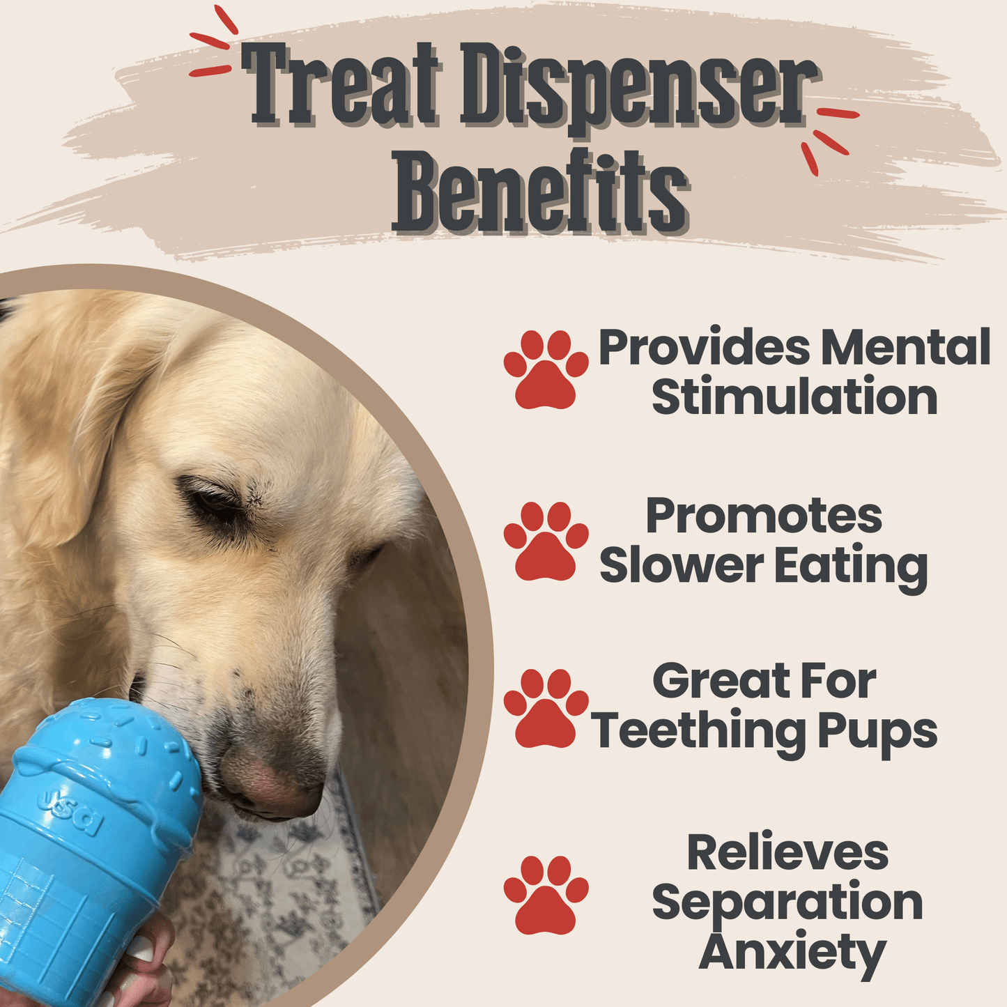 SodaPup Dog Treat Dispenser Toys – Treat Dispenser Blue Ice Cream Benefits