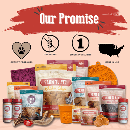 Farm To Pet Live Like Roo Turkey Chips for Dogs – Healthy Single Ingredient Treats | Whisker House - Whisker House