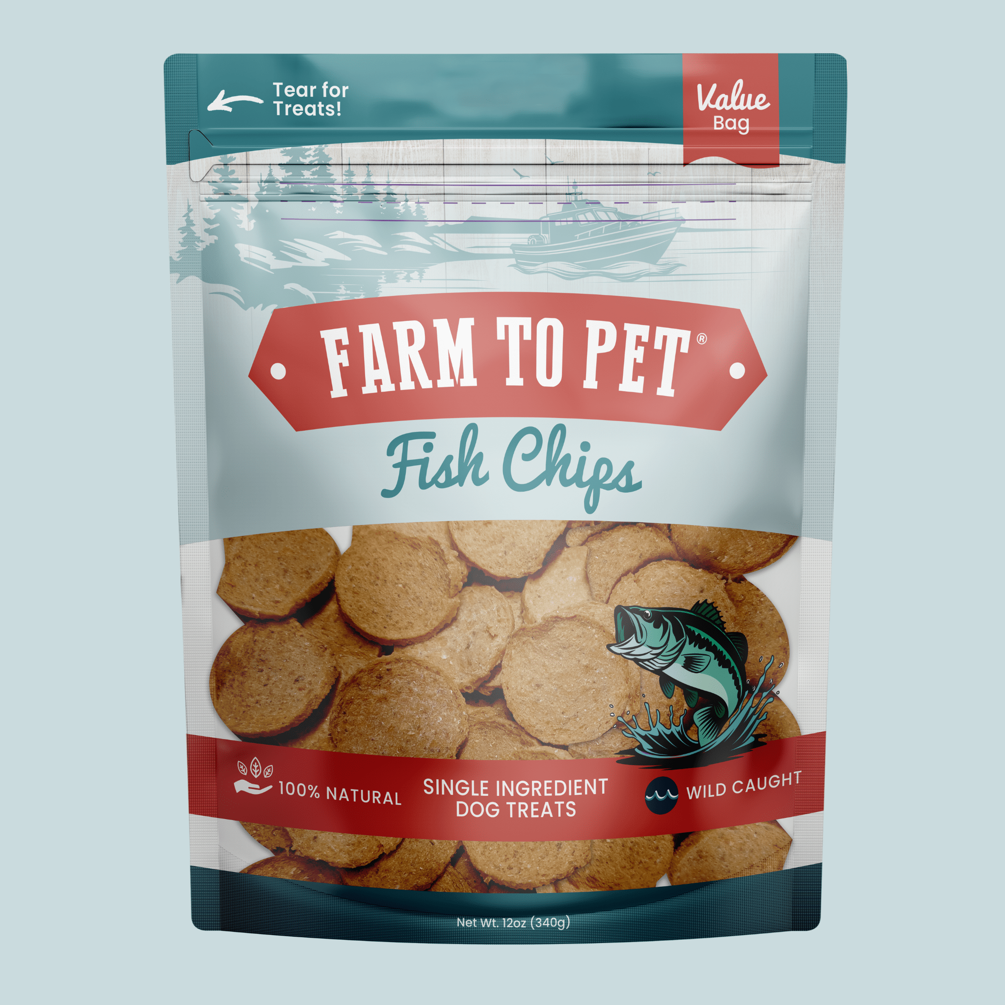 Farm To Pet Fish Chips for Dogs – Wild-Caught Walleye Treats - Whisker House