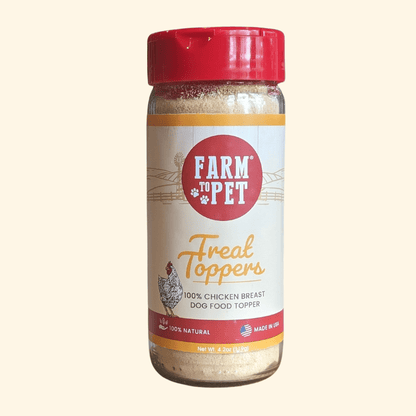 Farm To Pet Chicken Treat Topper – USA Made Topper Chicken Dog Food Treat Toppers Front