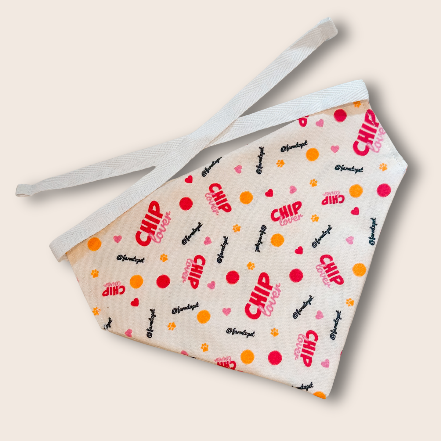 Farm To Pet Tie-On Dog Bandana – Chip Lover Bandana Dog Apparel Tie On Bandana 2 4b5e 465d 8926 ef5e3e98b78a