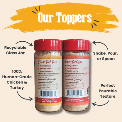 Chicken & Turkey Treat Topper Bundle – Lean Turkey Dog Topper Turkey Toppers Back c229 4197 9e5d 31b0f8401a54
