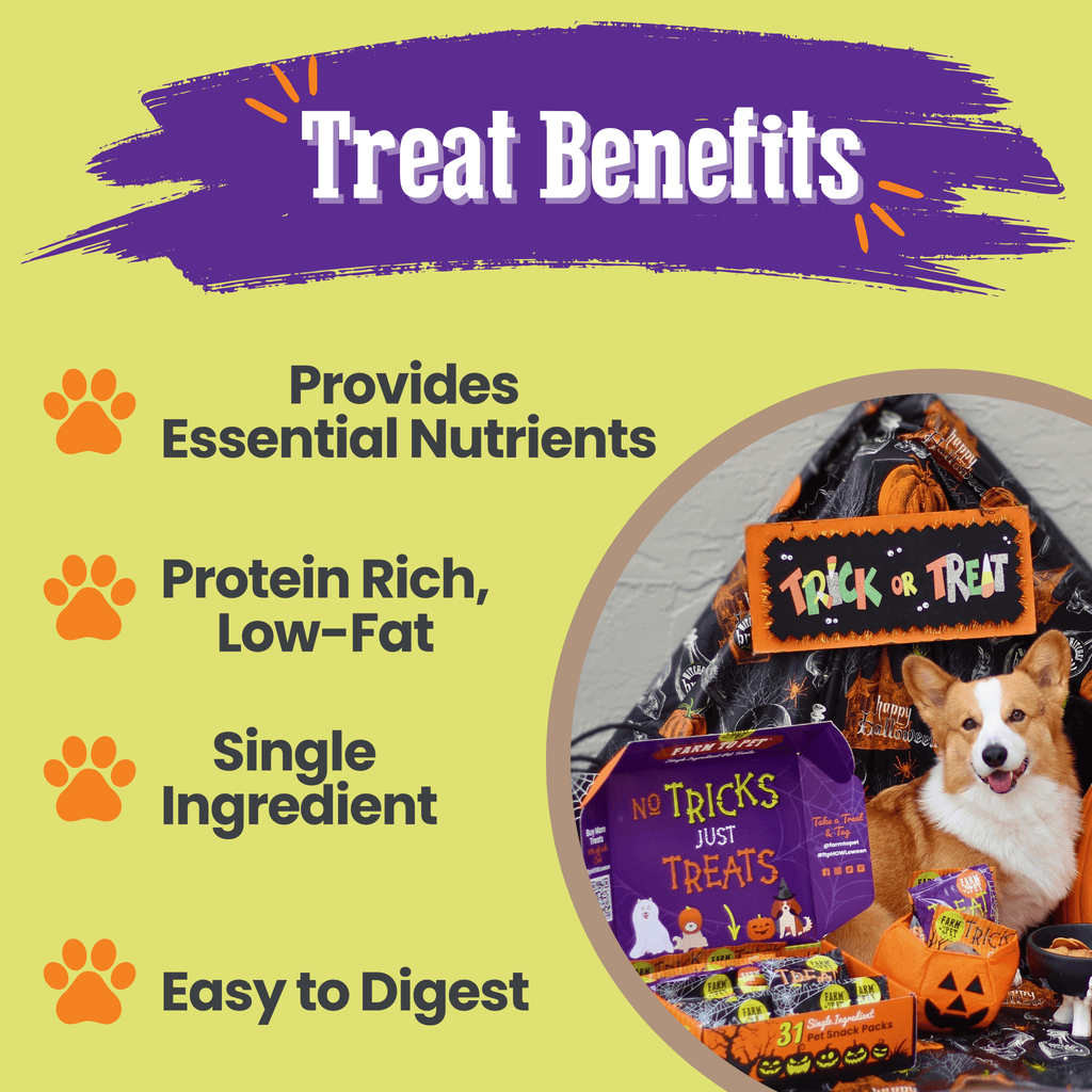 Farm To Pet Halloween Dog Treat Box – 31 Snack Packs - Whisker House