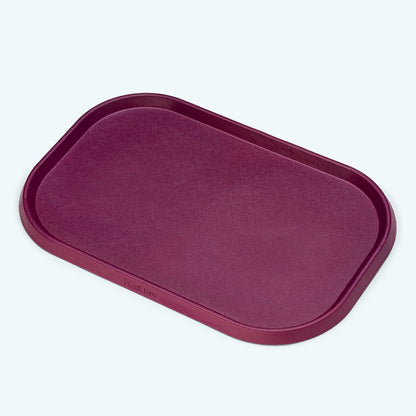 Purple tray on a white background