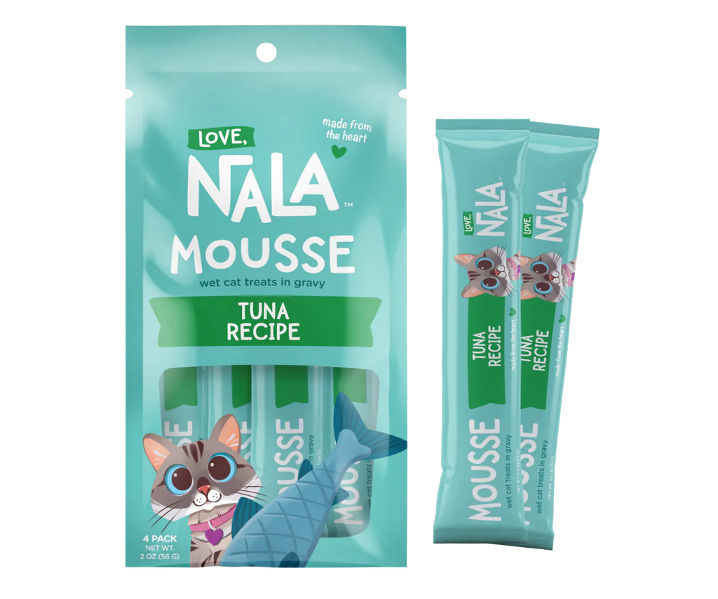 Nala Mousse tuna recipe cat treats packaging on a white background