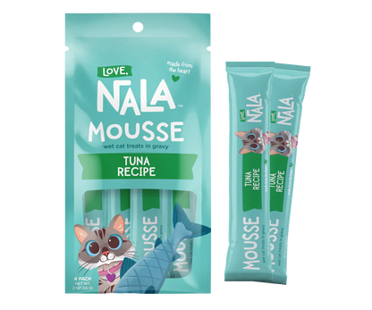 Nala Mousse tuna recipe cat treats packaging on a white background