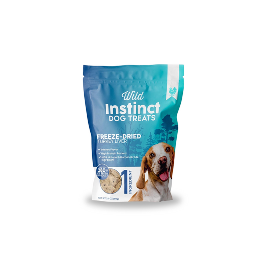 Wild Instinct Pet Freeze-Dried Turkey Liver Dog Treats – Pure Single Ingredient Novel Protein