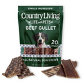 Country Living 6” Gullet Flats Dog Treats – 20 Count Bag – All-Natural Beef Esophagus Chews – High-Protein, Easily Digestible, Single-Ingredient Dog Treats – Grain-Free & Long-Lasting - Whisker House