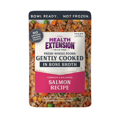 Health Extension dog food package with visible text and branding on a white background