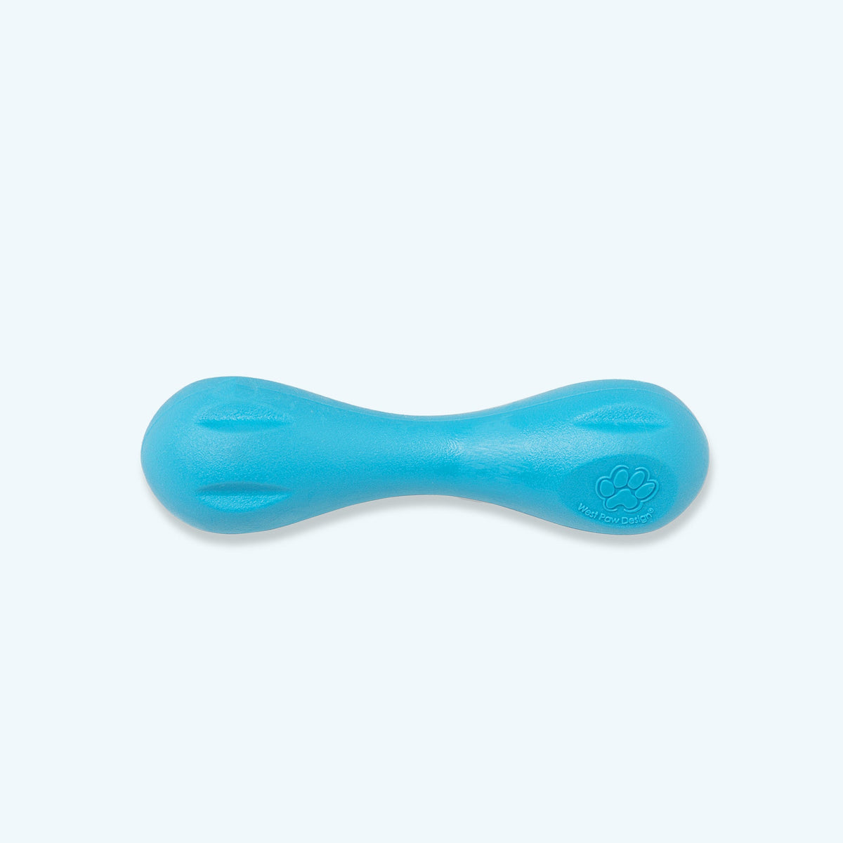 Blue dog toy on a white background