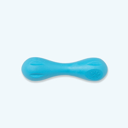 Blue dog toy on a white background