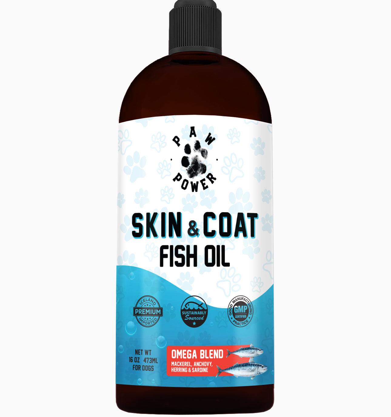 Dawg Health Skin and Coat fish oil for dogs, 16 oz pump bottle