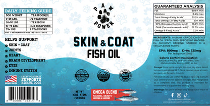 Dawg Health fish oil pumped onto a bowl of dog food