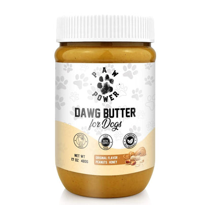 Dawg Butter Original xylitol-free peanut butter for dogs jar