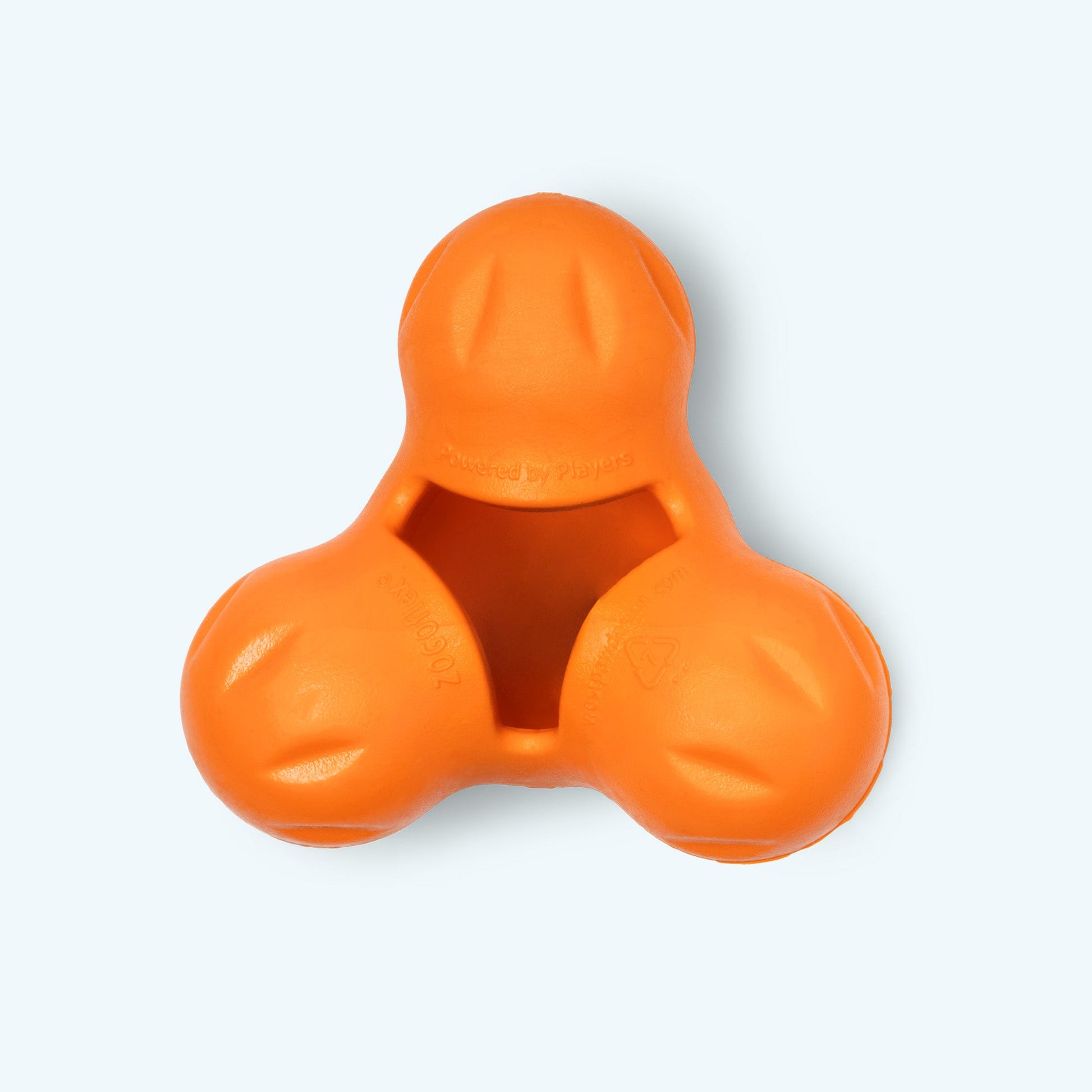 Orange plastic tool on a white background