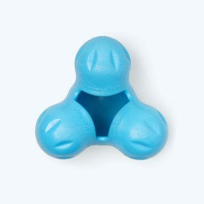 Blue dog toy on a white background