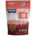 Montana Dog Food Co. trail snacks packaging with pork flavor on a white background