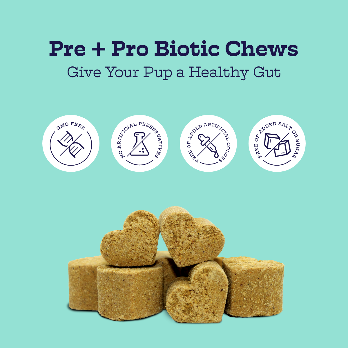 Pre + Pro Biotic Chews (60 chews per product)