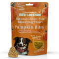 Package of marcy's pet kitchen natural gluten-free baked dog treats pumpkin bites with a dog on the label.