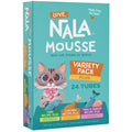 Nala Mousse cat treats variety pack on a white background