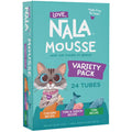 Nala Mousse cat treats variety pack box on a white background