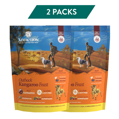Outback Kangaroo Feast Air-Dried Dog Food package — 2-pack bundle