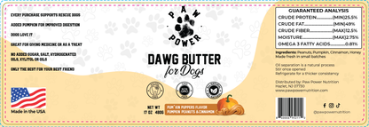 Dawg Butter Pumkin Puppers jar label artwork