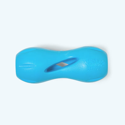 Blue dog toy on a white background