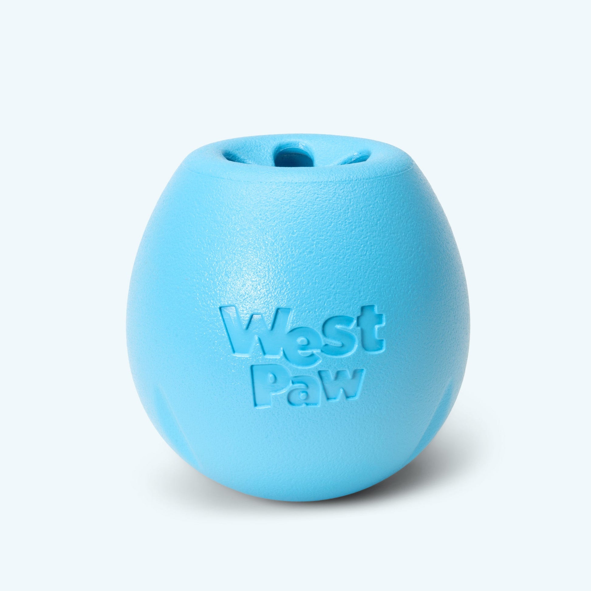 Blue West Paw dog toy on a white background